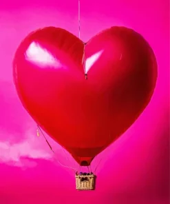 Heart Air Balloon Paint By Numbers