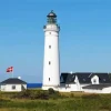 Hirtshals Fyr Lighthouse Paint By Numbers