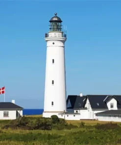 Hirtshals Fyr Lighthouse Paint By Numbers