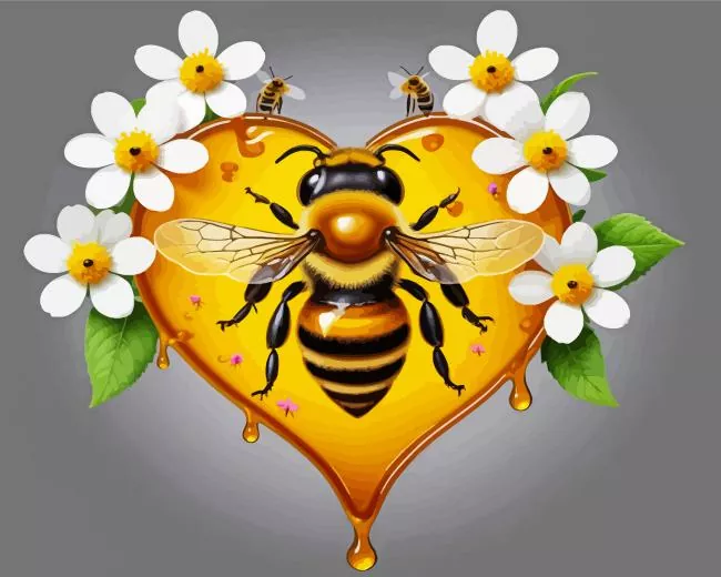 honey and heart paint by numbers Honey And Heart Paint By Numbers