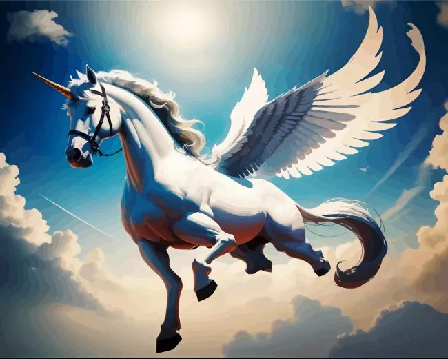 horse with wings paint by numbers Horse Wings Paint By Numbers
