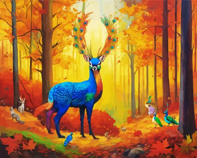 magical guardian deer paint by numbers Magical Guardian Deer Paint By Numbers