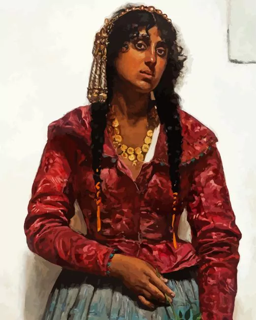 Beautiful gypsy woman paint by number Beautiful Gypsy Woman Paint By Numbers