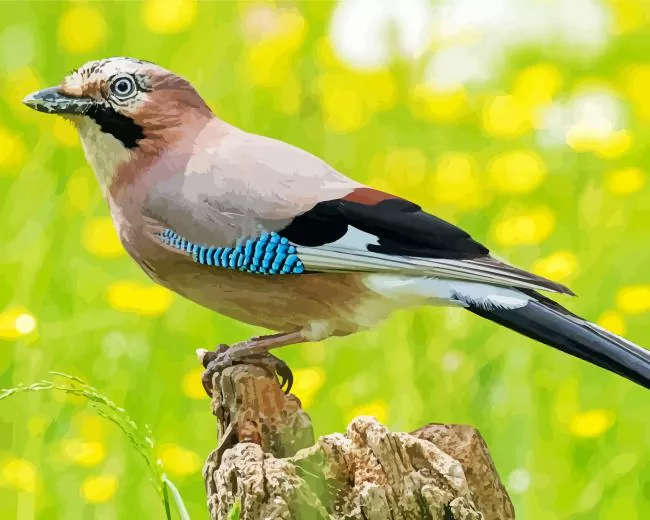 Eurasian jay bird paint by numbers Eurasian Jay Bird Paint By Numbers