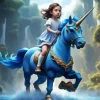 Little Girl And Unicorn Paint By Numbers