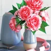 Pink Camellias Bouquet Paint By Numbers