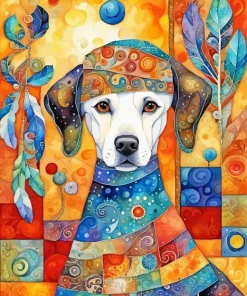Abstract Dog Art Paint By Numbers