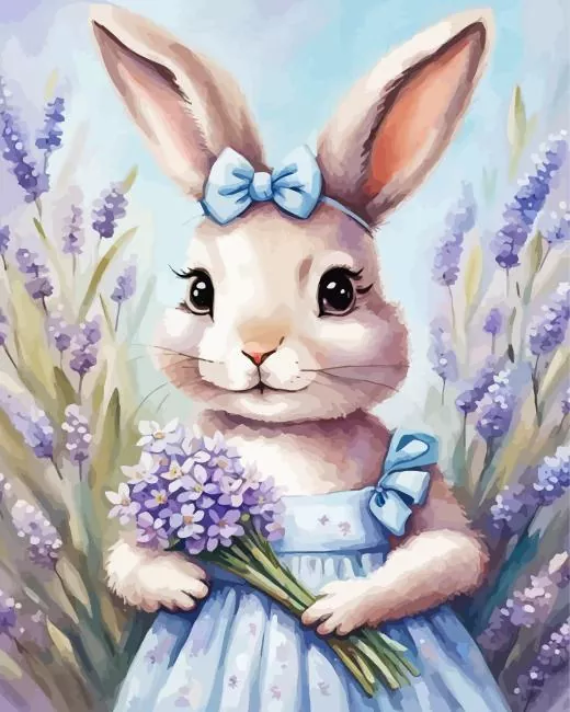 adorable bunny paint by numbers Adorable Bunny Paint By Numbers