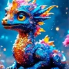 Adorable Dragon Baby Paint By Numbers