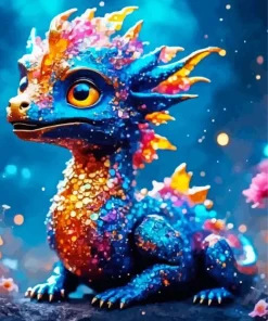 Adorable Dragon Baby Paint By Numbers