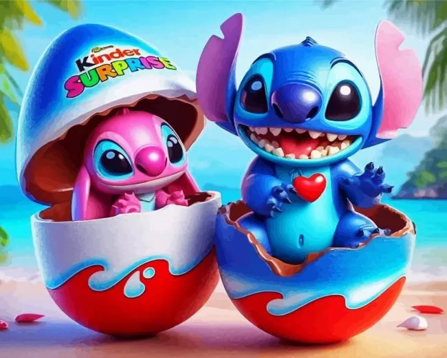 adorable stitch and angel paint by numbers Stitch And Angel Paint By Numbers