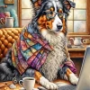 Aedog With Glasses Paint By Numbers