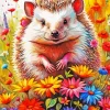 Aeshetic Hedgehog Paint By Numbers