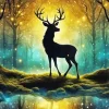Deer Silhouette Art Paint By Numbers