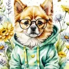 Dog And Flowers Paint By Numbers