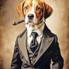 Dog In A Suit Art Paint By Numbers