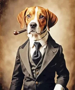 Dog In A Suit Art Paint By Numbers
