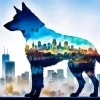 Dog Silhouette Art Paint By Numbers