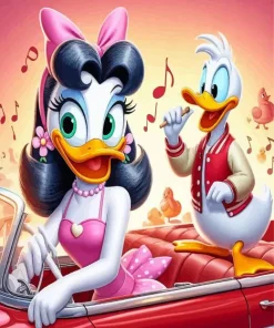 Donald And Daisy Duck Paint By Numbers