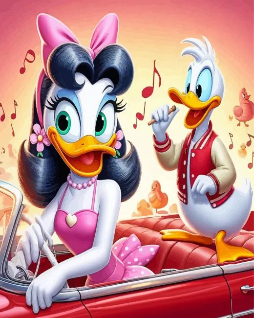 aesthetic donald and daisy duck paint by numbers Donald And Daisy Duck Paint By Numbers