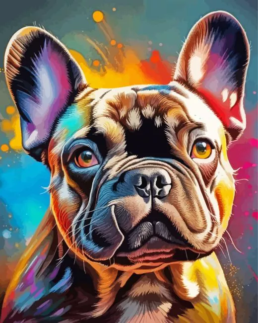 aesthetic french bulldog art paint by number Cool French Bulldog Art Paint By Numbers