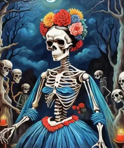 Frida Kahlo Skull Paint By Numbers