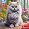 The Grey Persian Cat Paint By Numbers