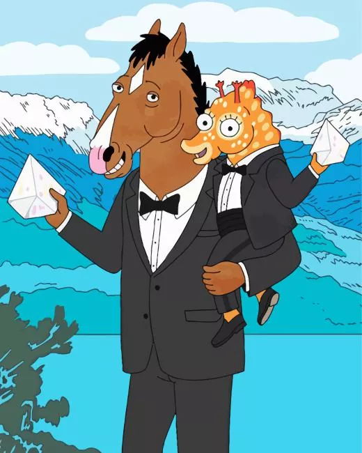 bojack horseman in suit paint by numbers Bojack Horseman In Suit Paint By Numbers