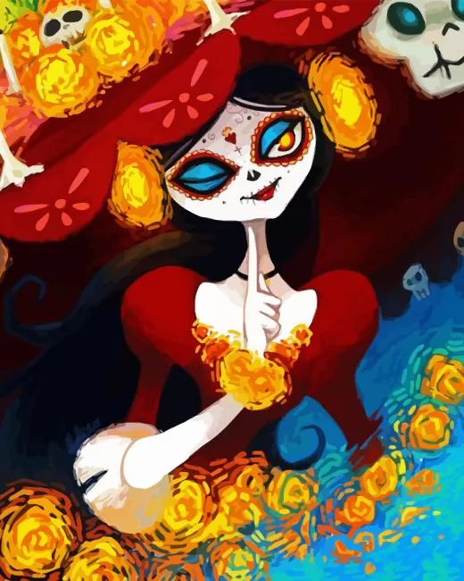 book of life la muerte paint by number Book Of Life La Muerte Paint By Numbers