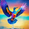 Colorful Bird Flying Paint By Numbers