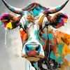 Cow Face Art Paint By Numbers