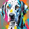 Colorful Dalmatian Paint By Numbers