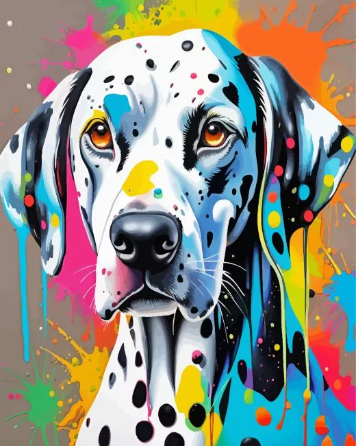 colorful dalmatian paint by numbers Colorful Dalmatian Paint By Numbers