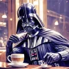 Darth Vader Drinking Paint By Numbers