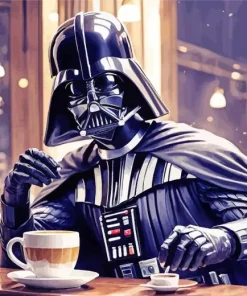 Darth Vader Drinking Paint By Numbers
