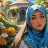 Hijab Anime Girl Paint By Numbers