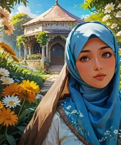 Hijab Anime Girl Paint By Numbers