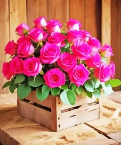 Pink flowers Bouquet Paint By Numbers