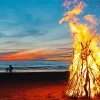 Bonfire By Sea Paint By Numbers