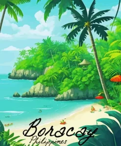 Philippines Boracay Poster Paint By Numbers