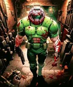 The Doomguy Game Paint By Numbers