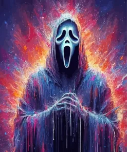 Abstract Ghostface Paint By Numbers