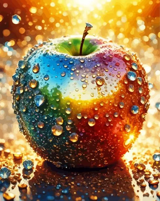 aesthetic apple paint by number Aesthetic Apple Paint By Numbers