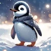 Baby Penguin Paint By Numbers
