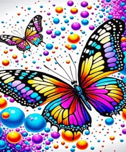 Aesthetic Colorful Butterflies Paint By Numbers