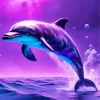 Dolphin Purple Art Paint By Numbers