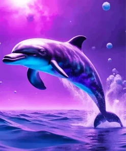 Dolphin Purple Art Paint By Numbers