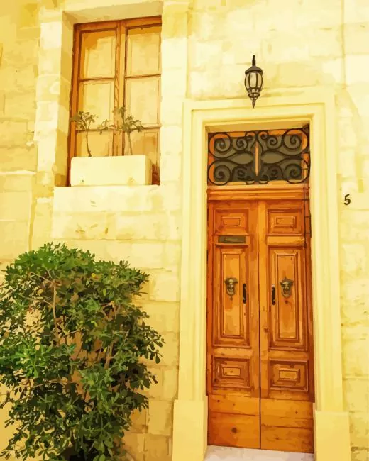 aesthetic door in malta art paint by number Door In Malta Art Paint By Numbers