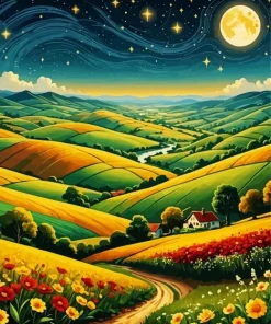 Aesthetic Dreamy Land Paint By Numbers