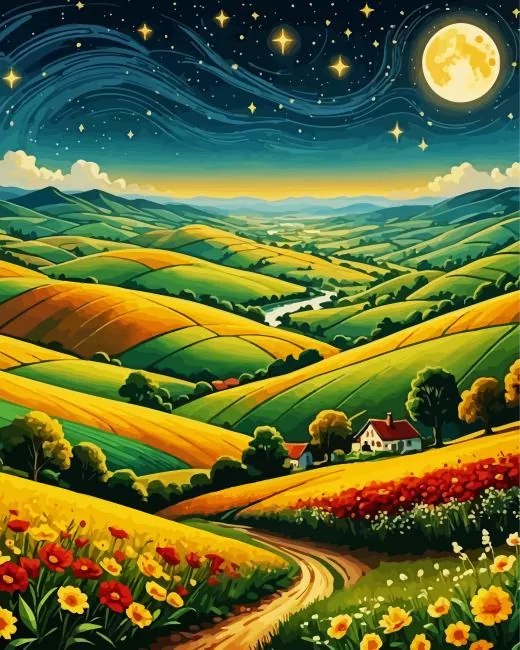 aesthetic dreamy land paint by number Aesthetic Dreamy Land Paint By Numbers